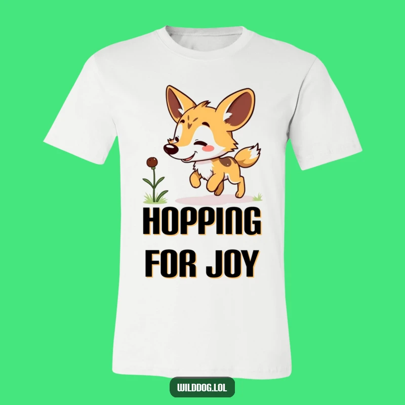 Funny Kawaii Wild Dog T-Shirt: Grub Hop Celebration Tee, Perfect Funny Gift