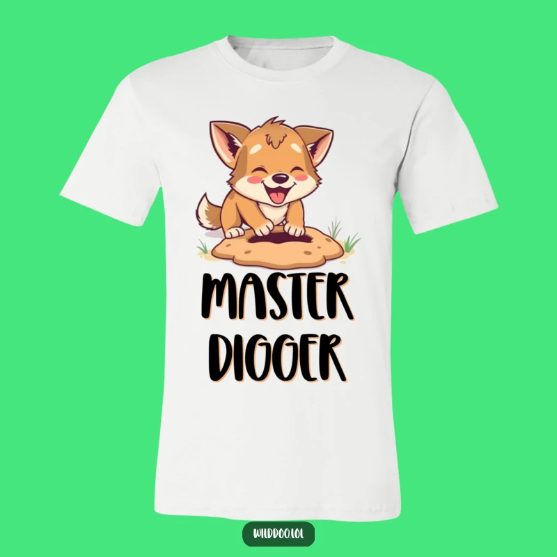 Funny Digging Dog T-Shirt: Playful Excavator Humor, Ideal Humorous Gift