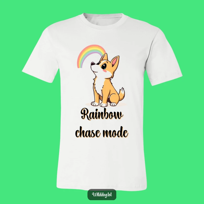 Funny Wild Dog Rainbow T-Shirt: Wear Your Joy with this Hilarious Tee