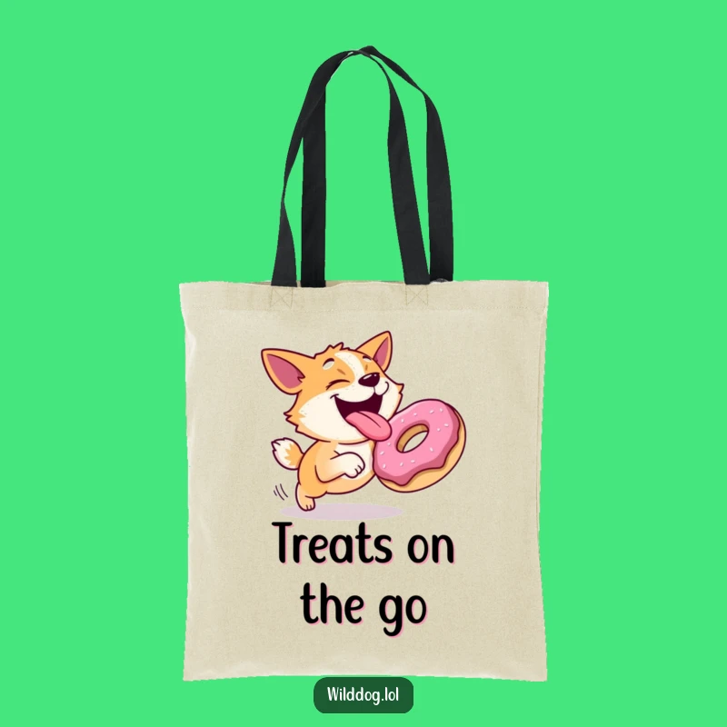 Funny Dog Tote Bag: Hilarious Accessory for Treat Lovers!