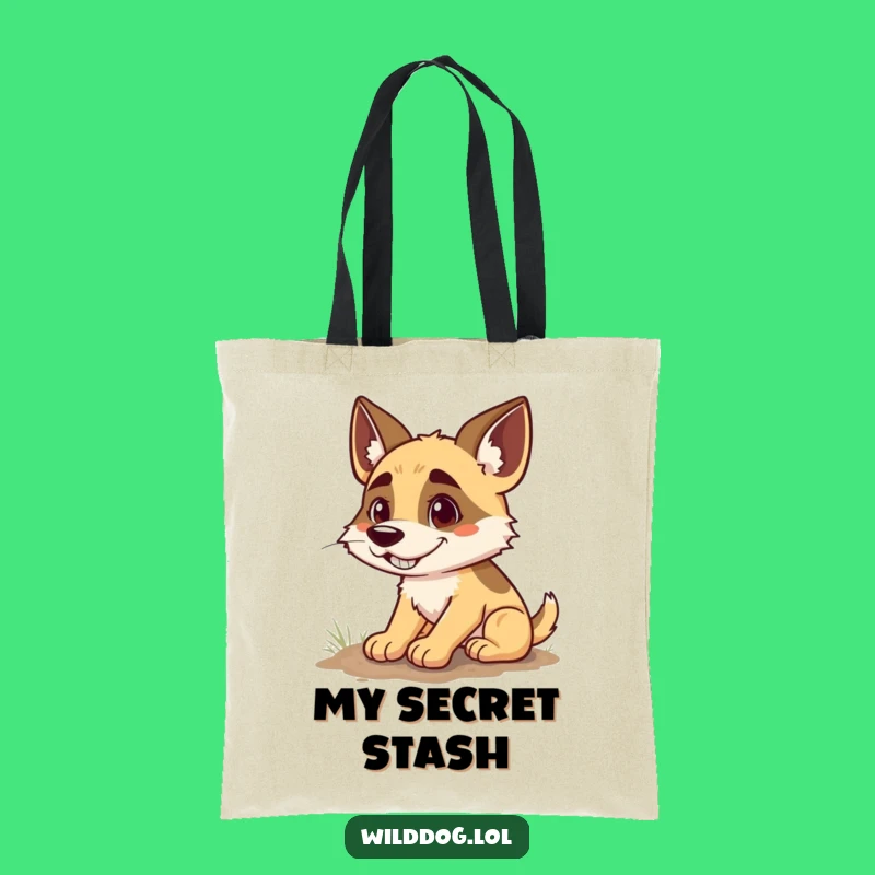 Funny Wild Dog Digging Tote: Carry Your Fun with Canine Grins Gift!