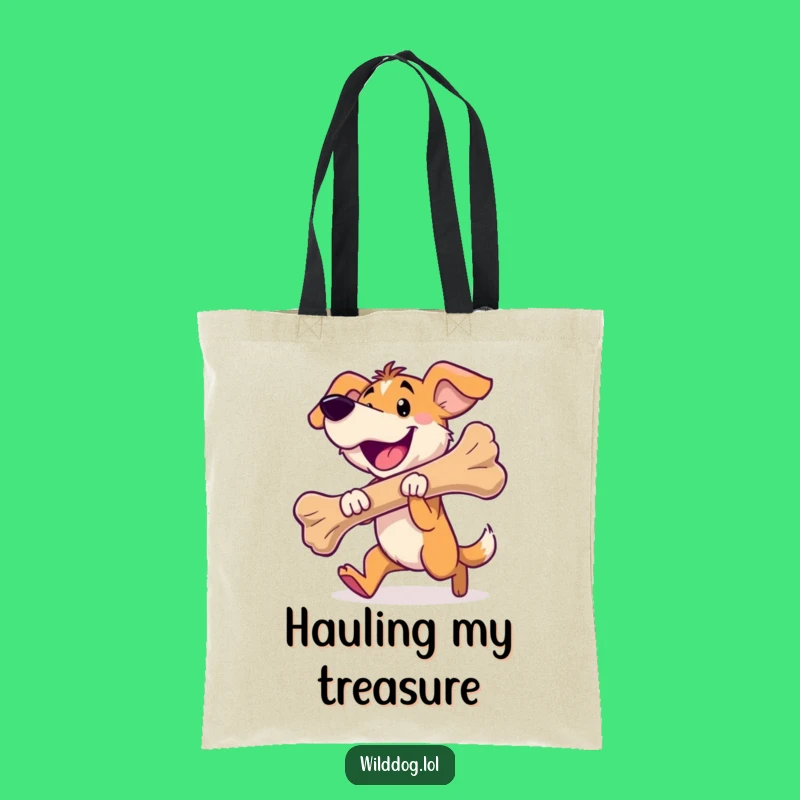 Funny Wild Dog Bone Tote Bag - Carry Your Joy With Humor